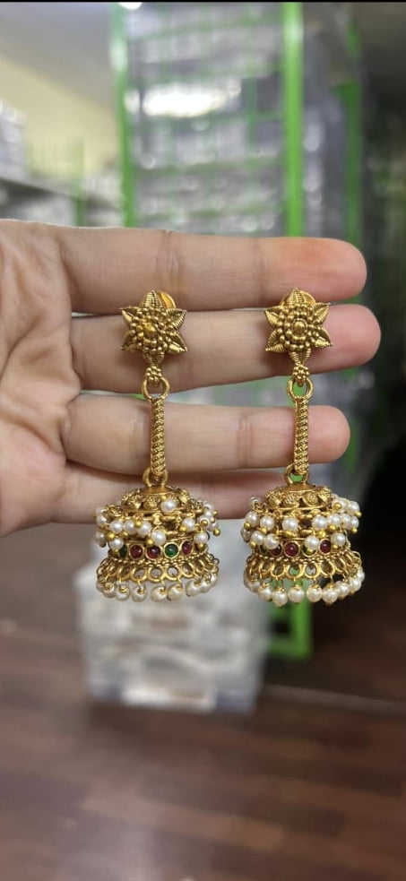 Designer Floral Tube Jumka