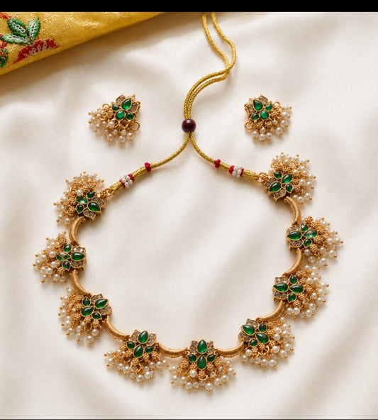Lotus Necklace – Handcrafted Traditional Indian Jewellery