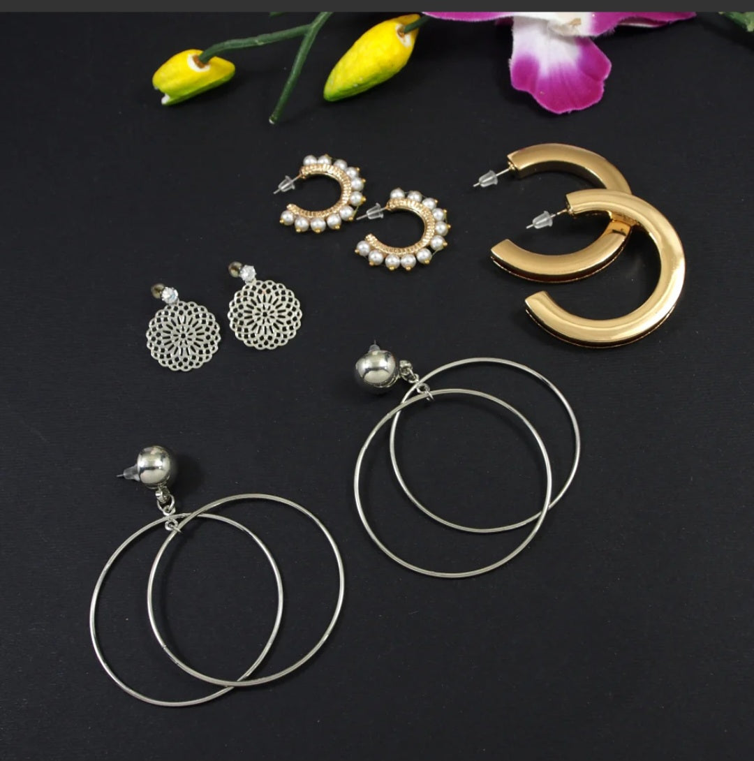 Set of 4 Combo of Western Earring