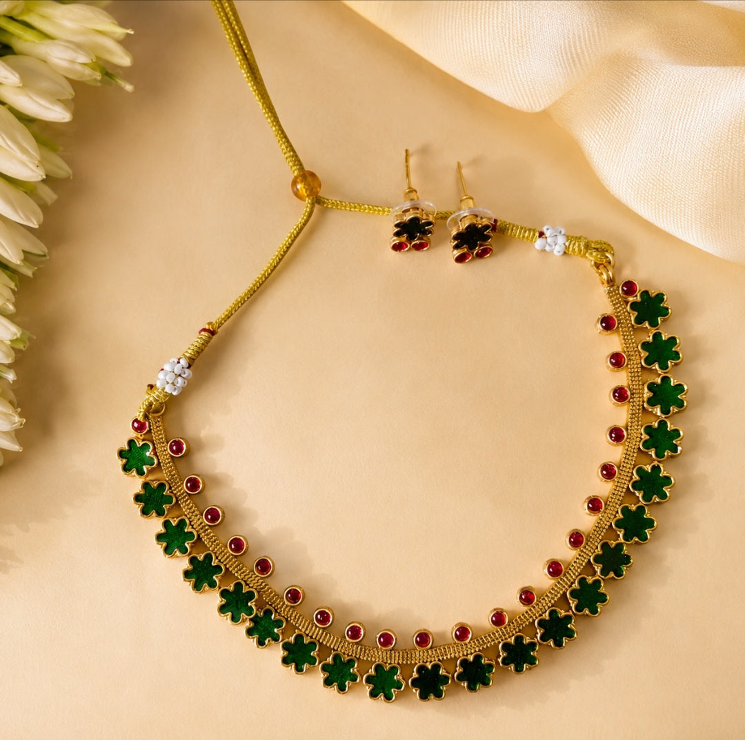 Flower Necklace – Traditional Indian Floral Jewellery