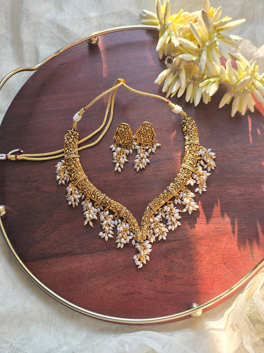 Nagas Pearl Kante Necklace