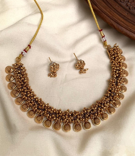 Kashi/ Coin Necklace with Beads