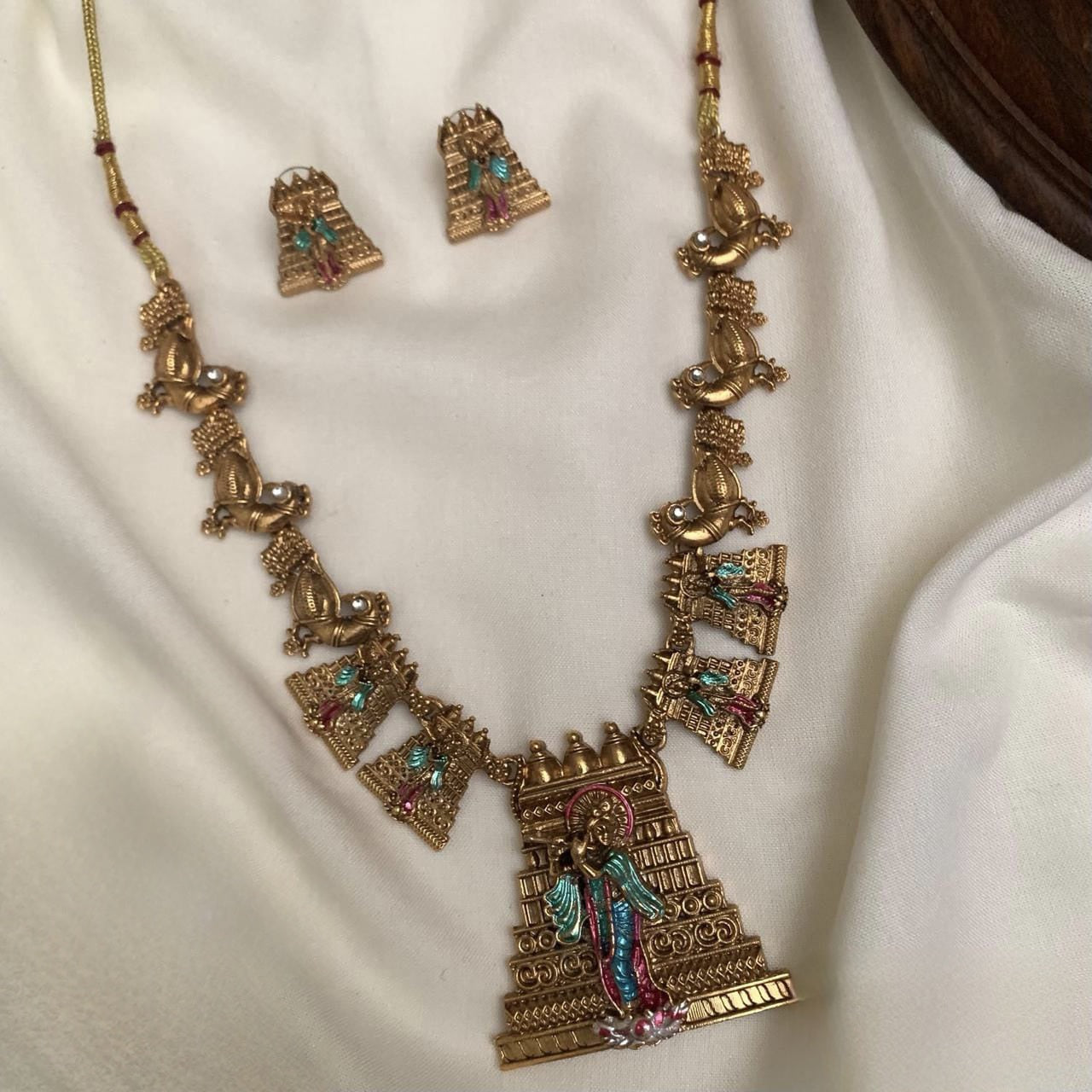 Temple Krishna Necklace