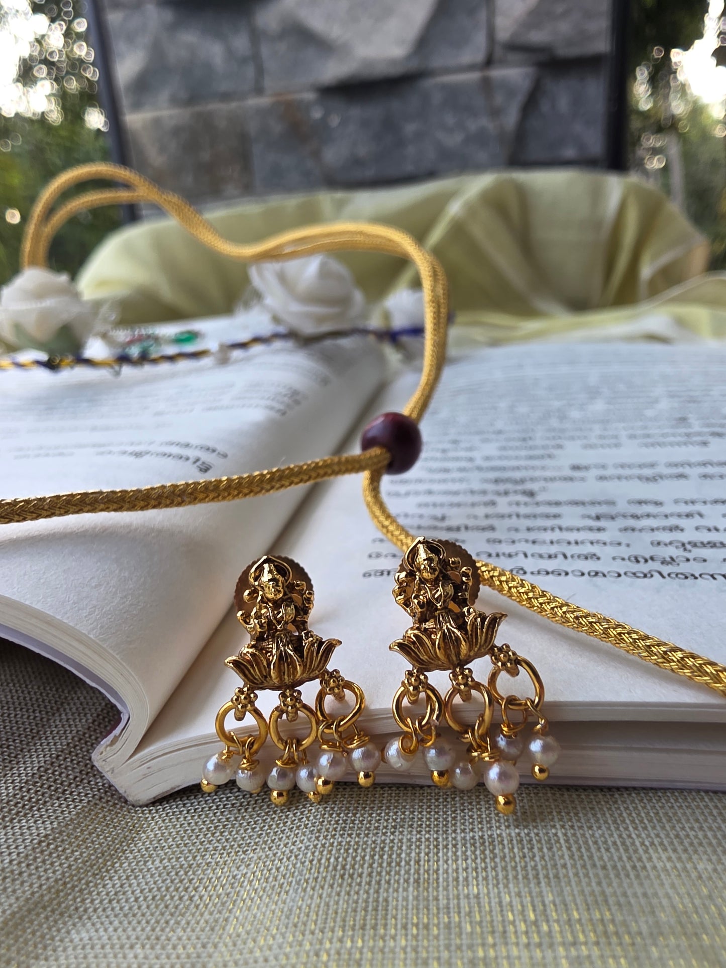 Red Bead Lakshmi Necklace