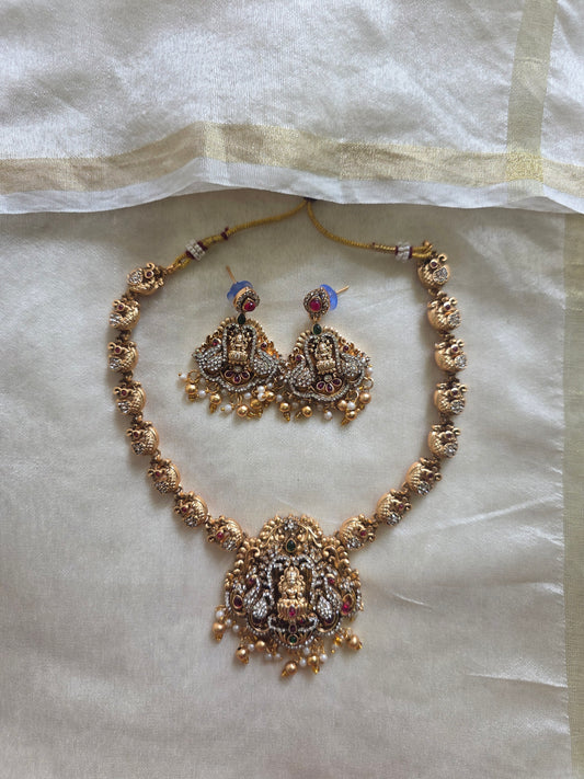Premium Stone Lakshmi Necklace