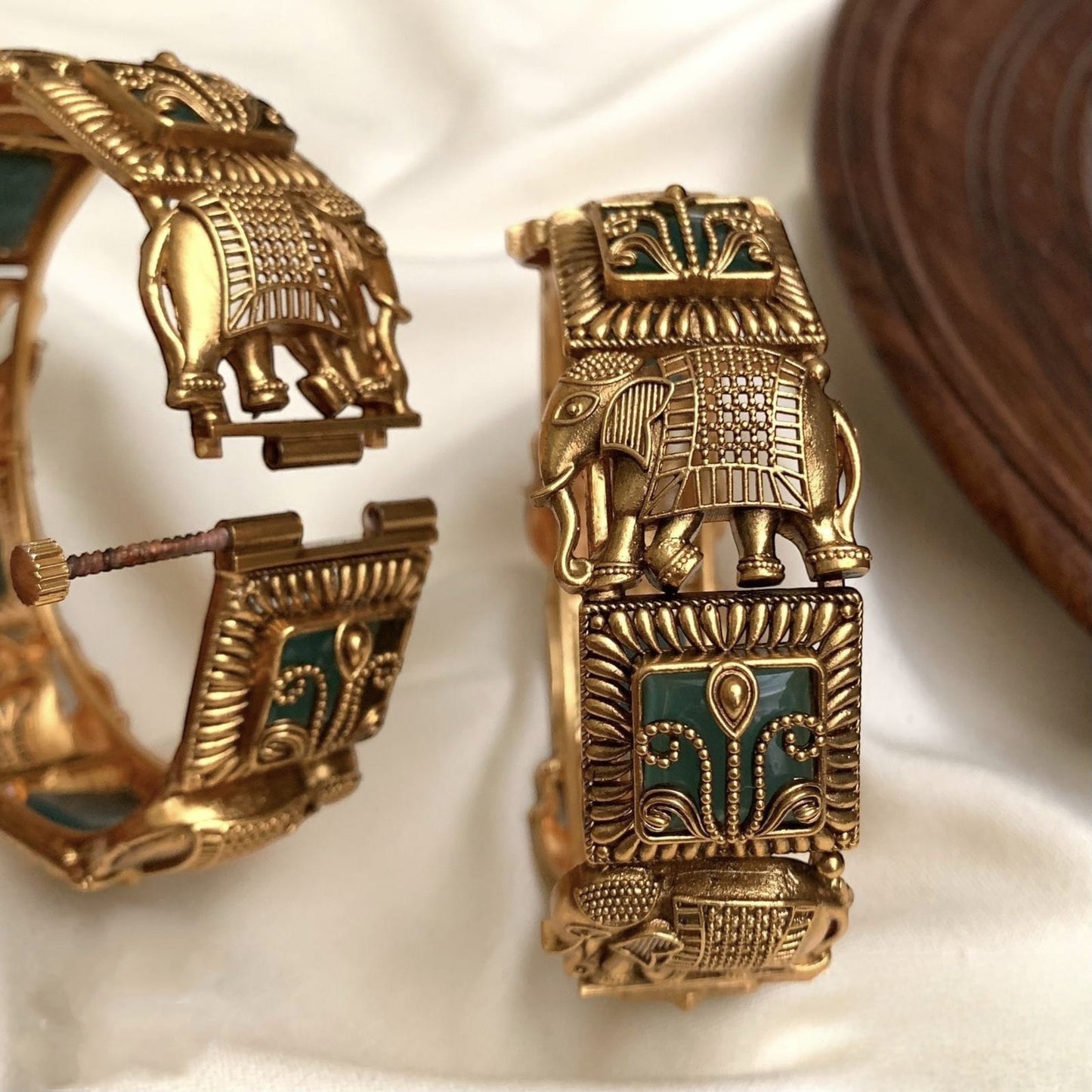 Green Elephant Bangle