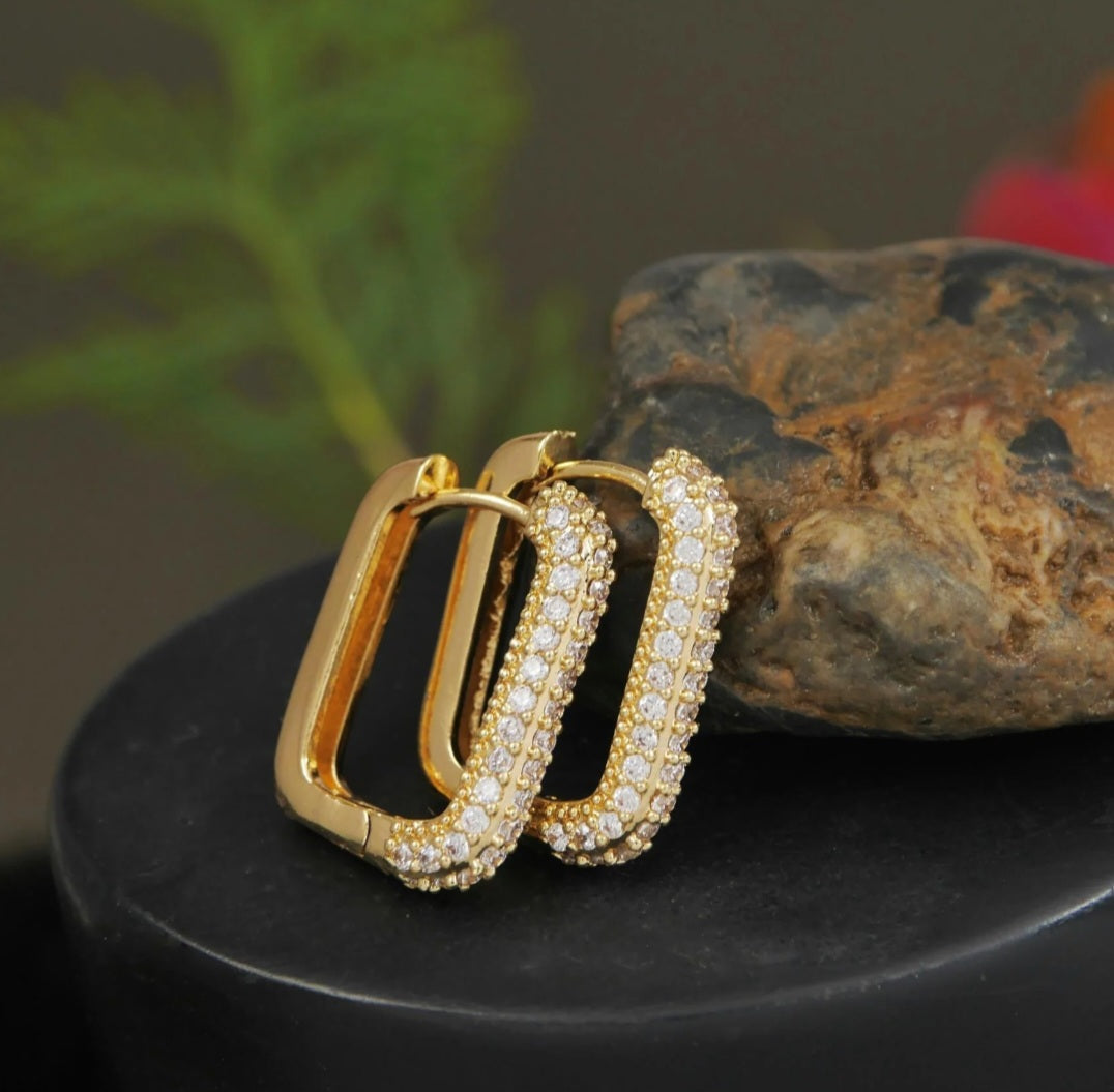 Korean Gold Plated hoops Earring
