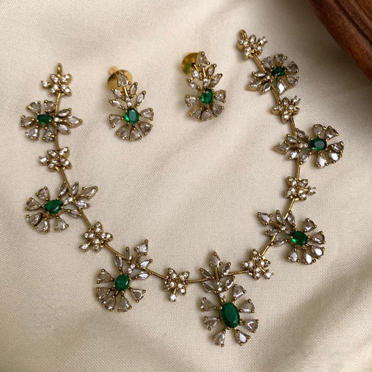 Diamond Look alike Necklace