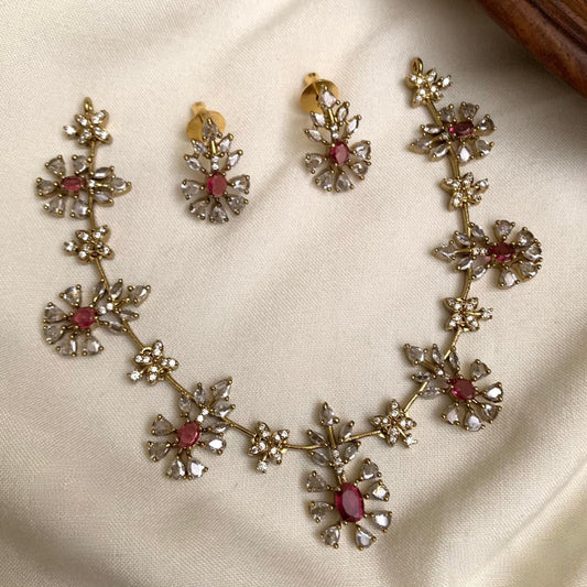 Diamond Look alike Necklace