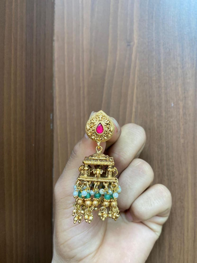 Antique Square Elephant jumka
