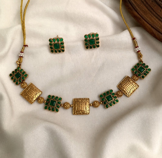 Kemp Stone Square Necklace