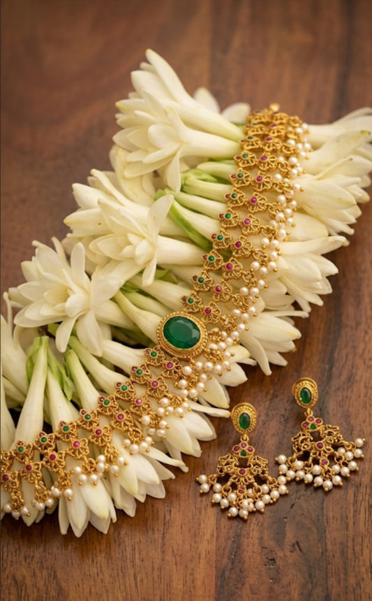 Hansika Krishna Inspired Beaded Choker Necklace | A223