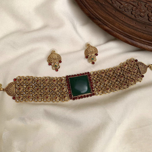 Floral Square Choker