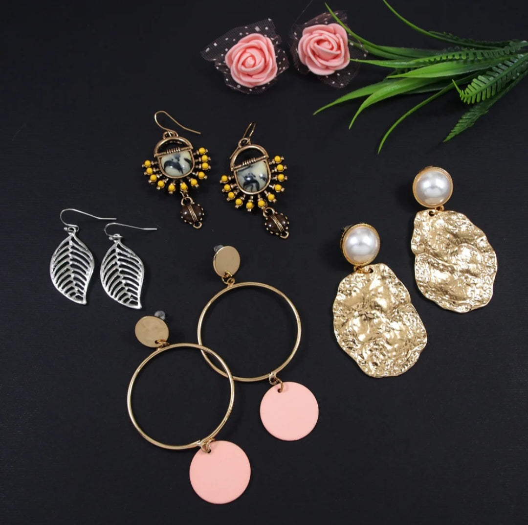 Set of 4 Combo Western Earrings