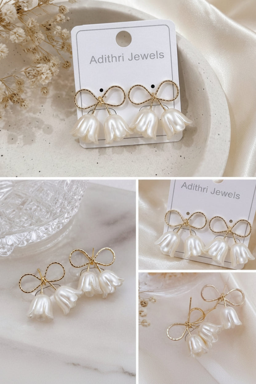 Pearl Tulip Ear Stud