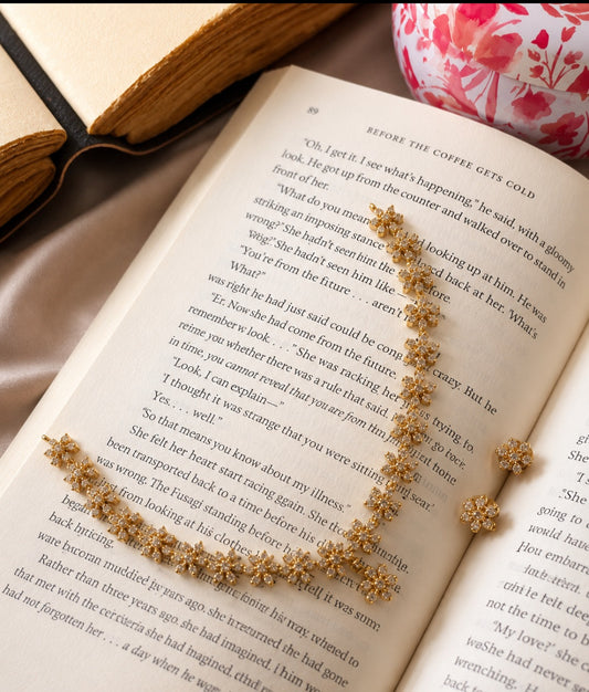 White Stone Necklace – Elegant Traditional Indian Jewellery| A167