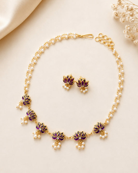 Lotus Necklace Choker | A227
