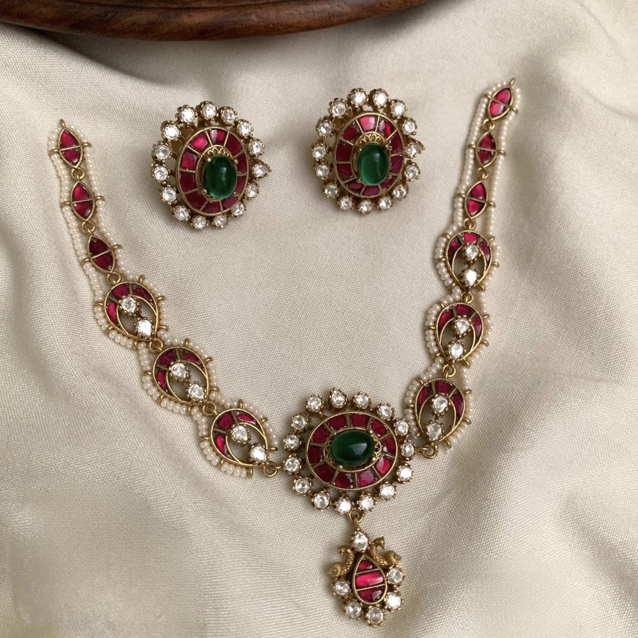 Jadau Kundan stone Statement Necklace