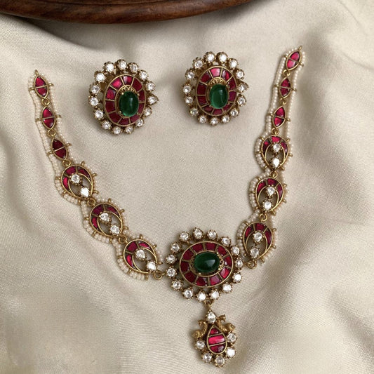 Jadau Kundan stone Statement Necklace