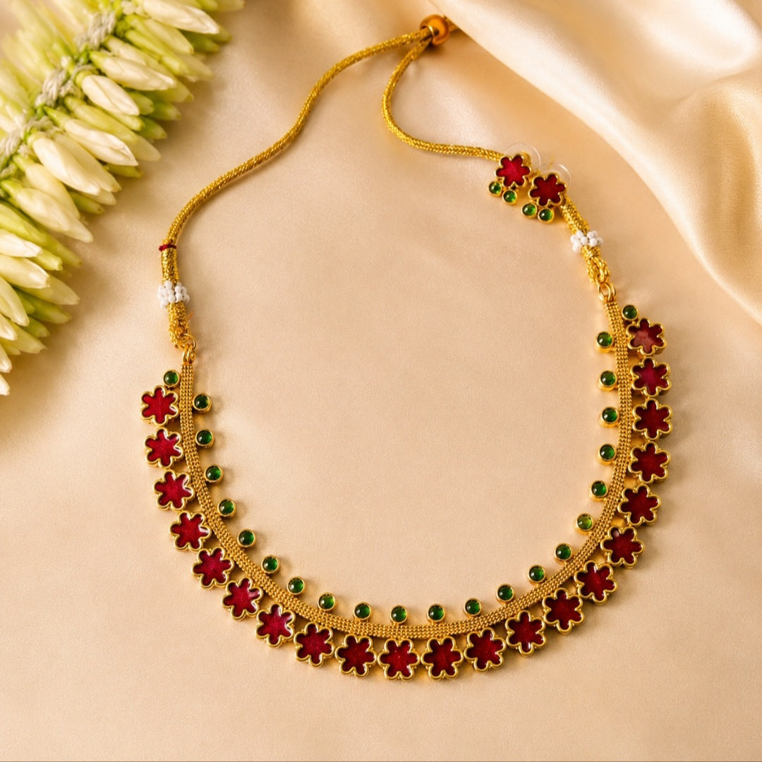 Flower Necklace – Traditional Indian Floral Jewellery