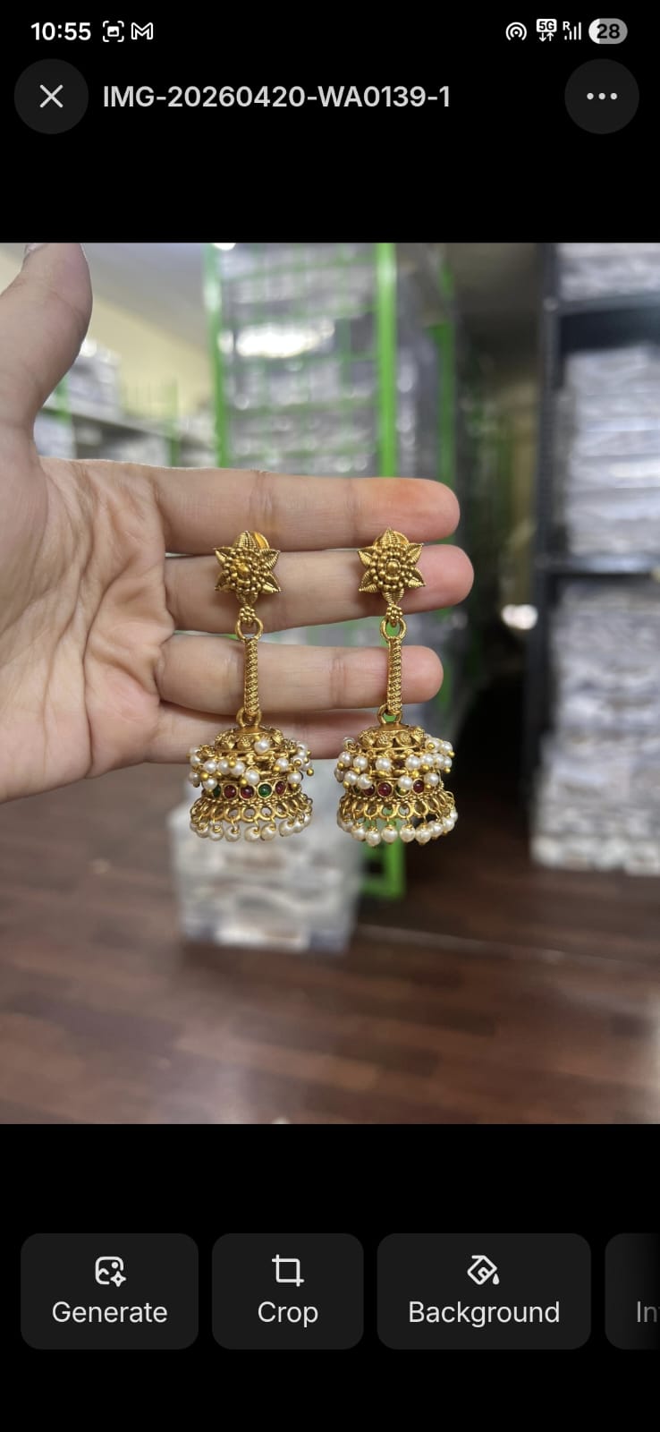 Designer Floral Tube Jumka