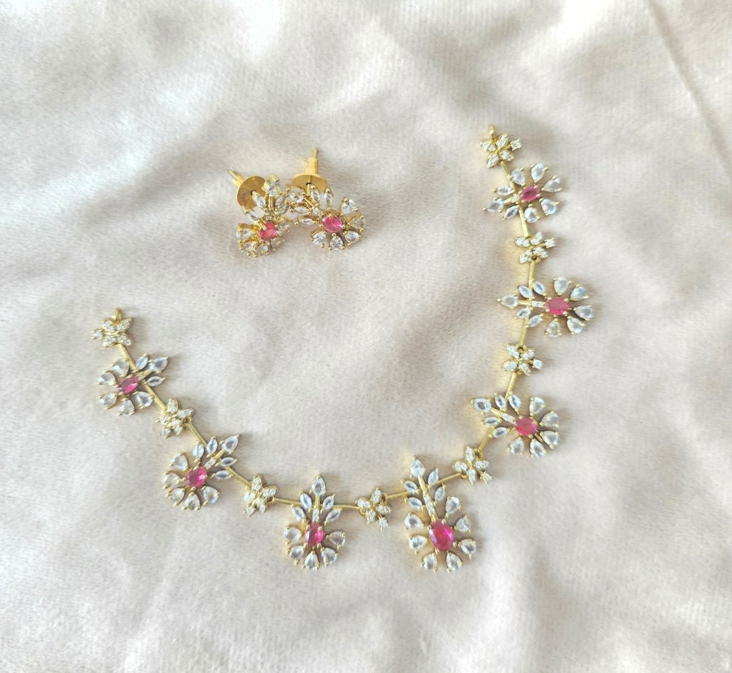 Diamond Look alike Necklace