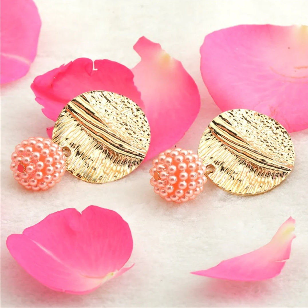 Acrylic bead ball droping earring