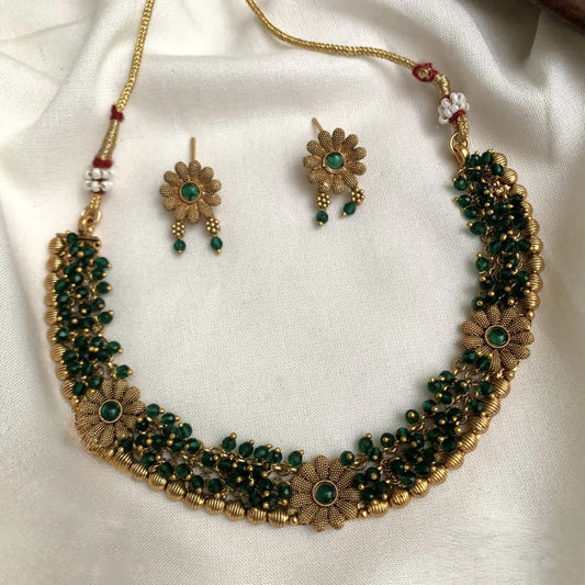 Floral Beaded Necklace