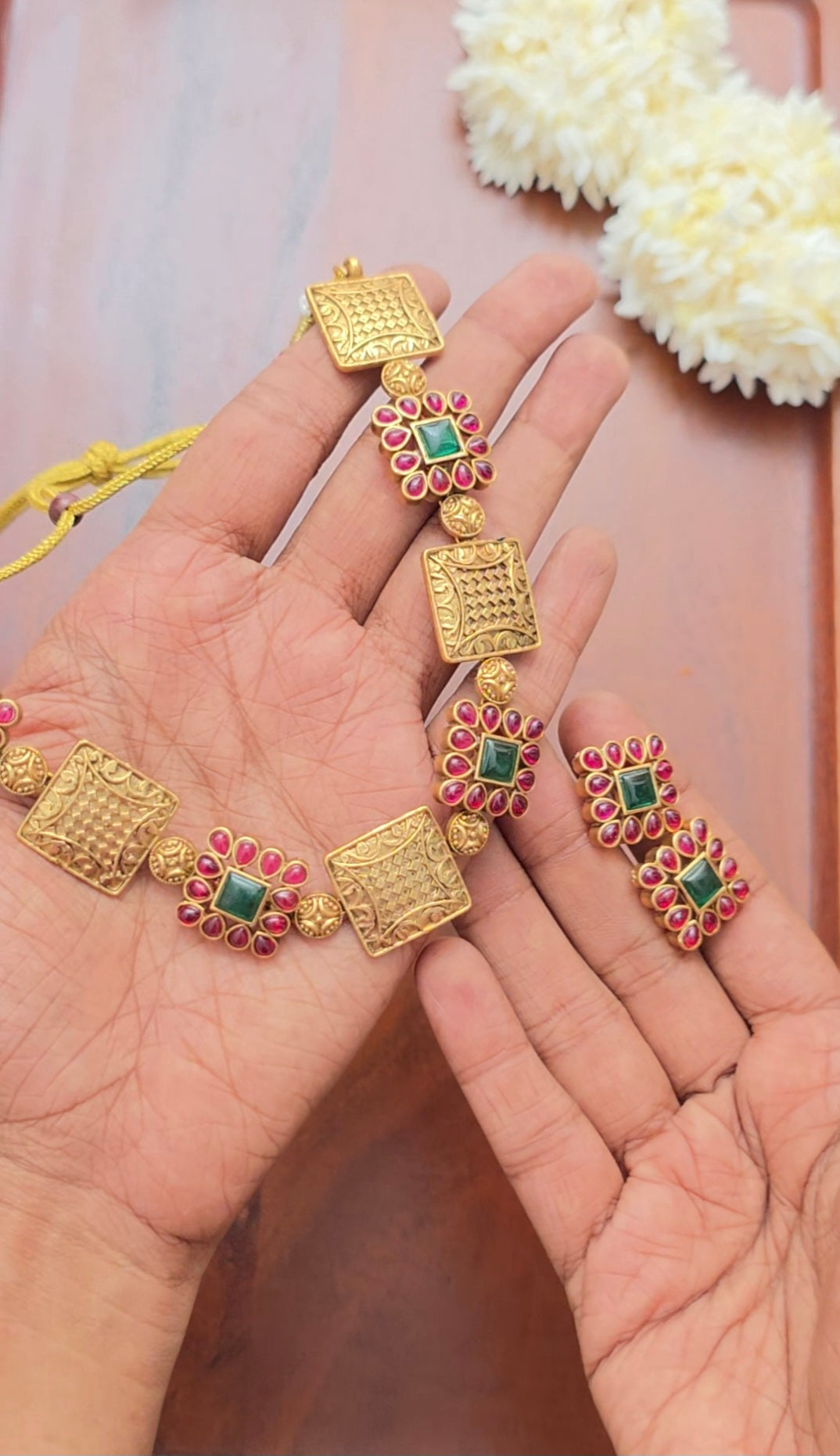 Kemp Stone Square Necklace