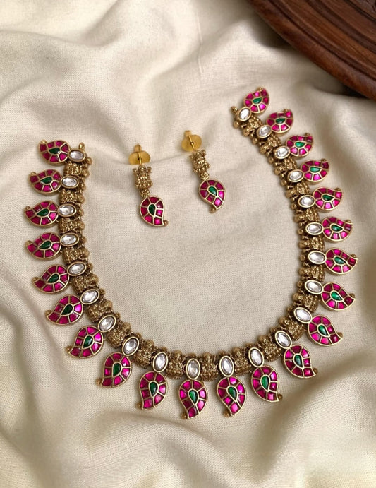 Jadau Kundan Mango Necklace