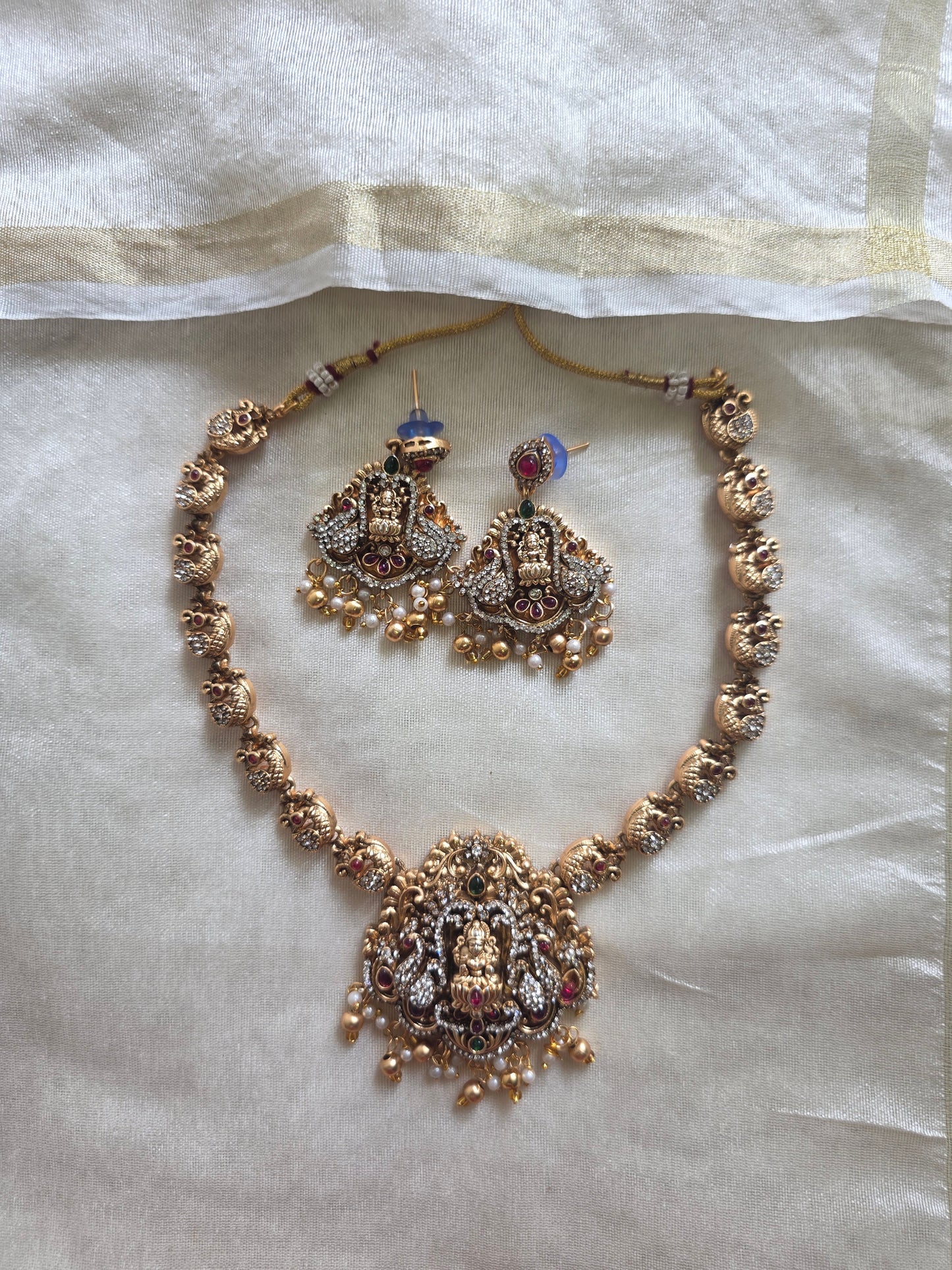 Premium Stone Lakshmi Necklace