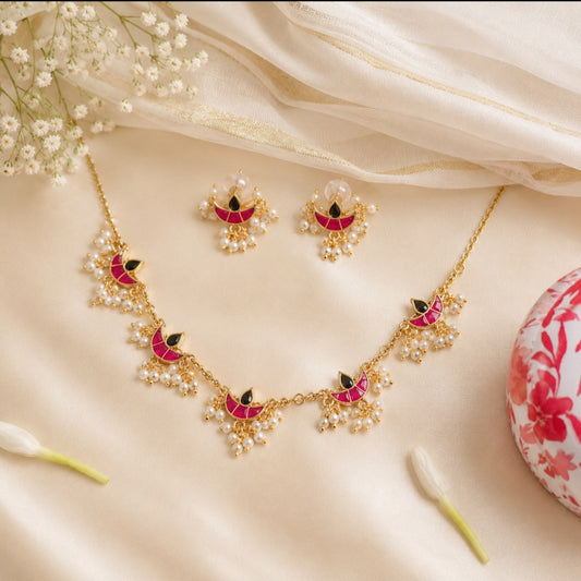 Chandrakala Half Moon Necklace | A026