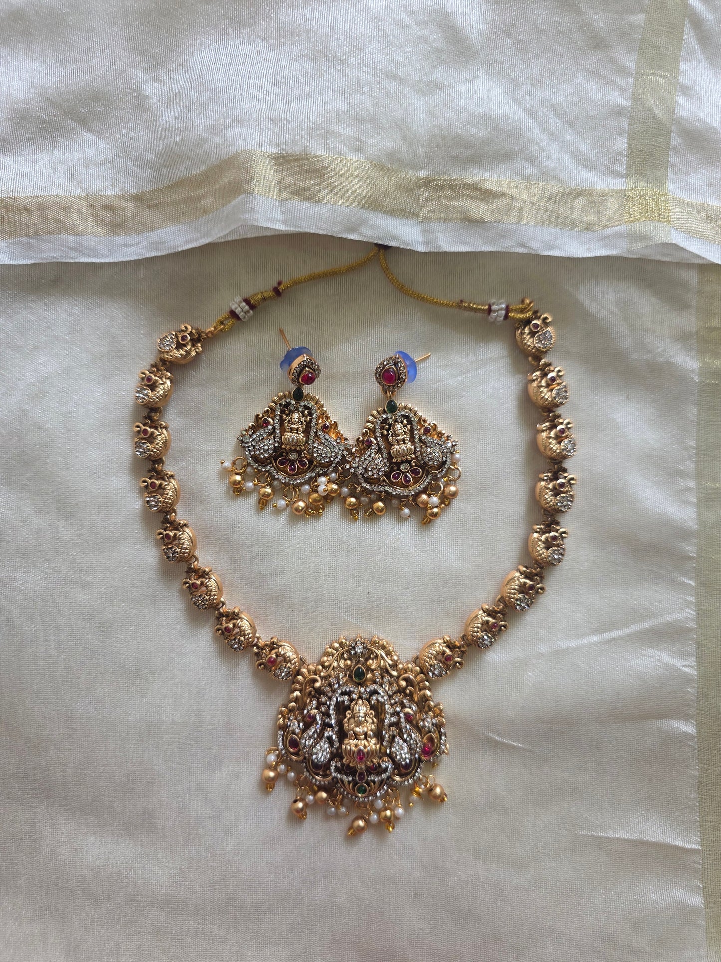 Premium Stone Lakshmi Necklace