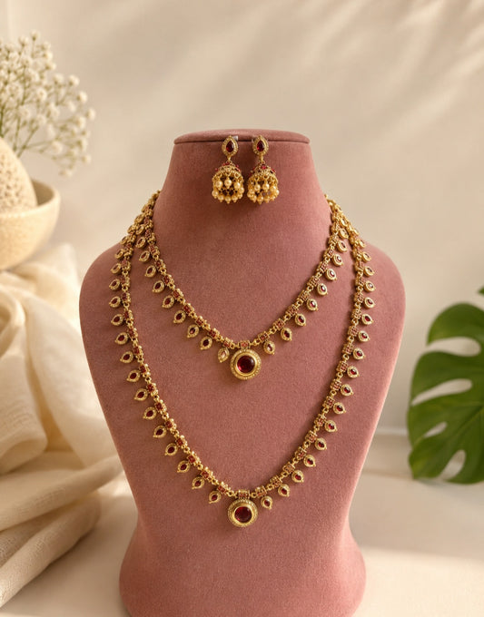 Red beaded Haram set | A265