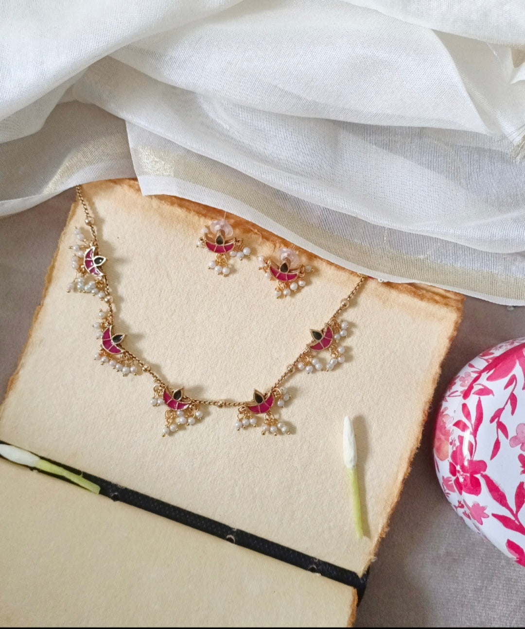 Chandrakala Half Moon Necklace | A026