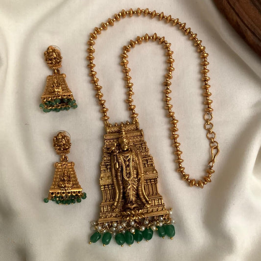 Beaded Srinivasa Haram – Traditional Temple Jewellery