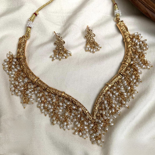 Nagas Pearl Kante Necklace
