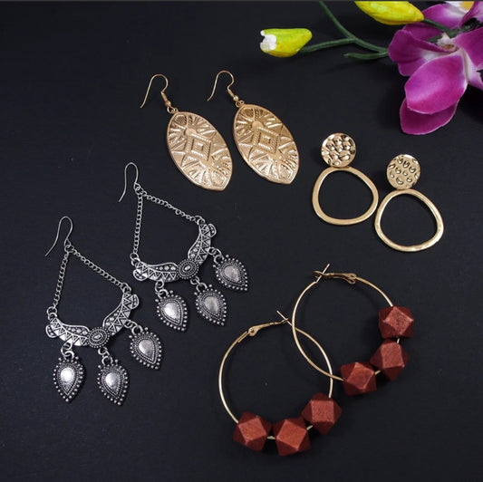 Set of 4 Combo of Western Earring
