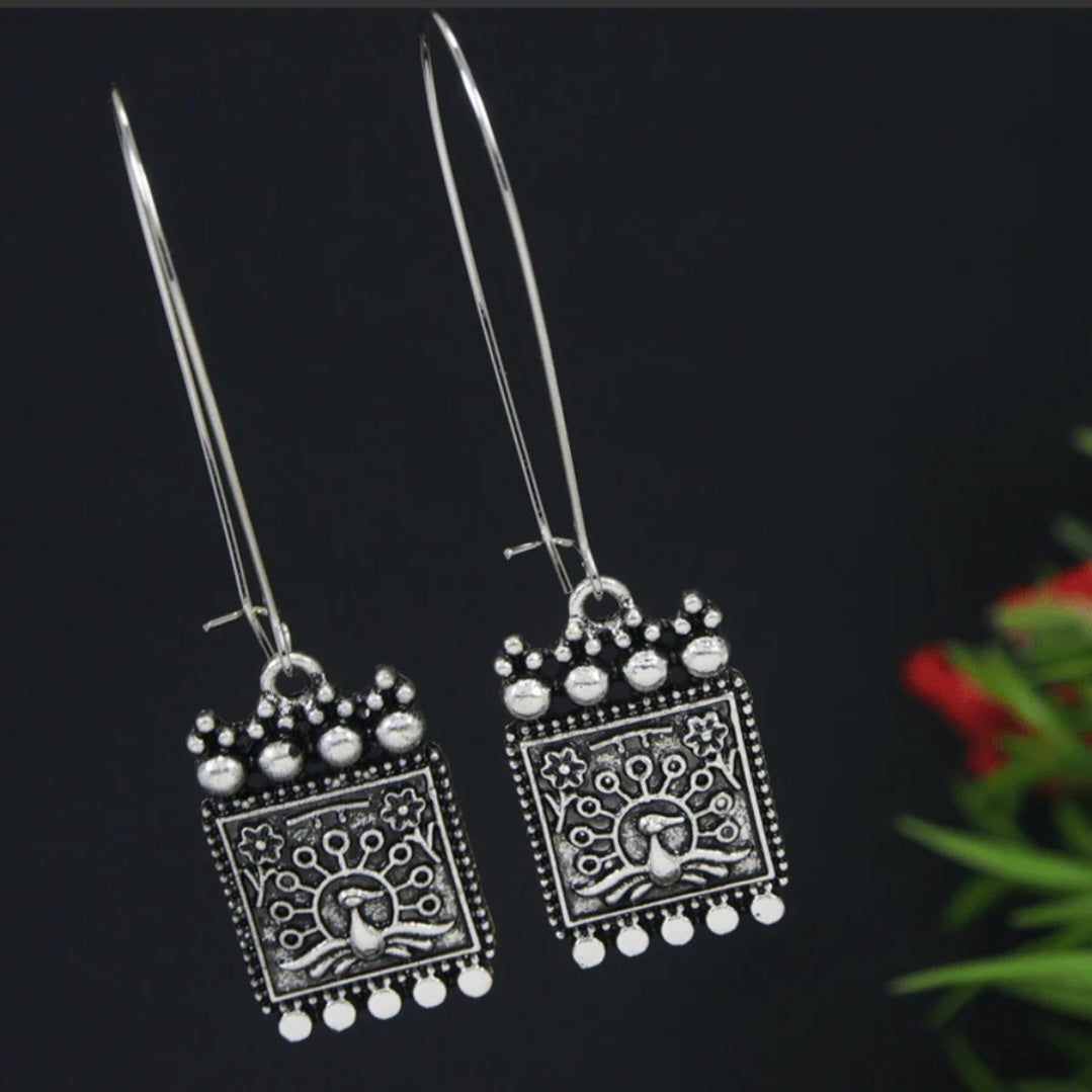 Antique peacock earring